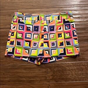 Trina Turk Corbin 2 Shift Geometric Print Shorts Size 4